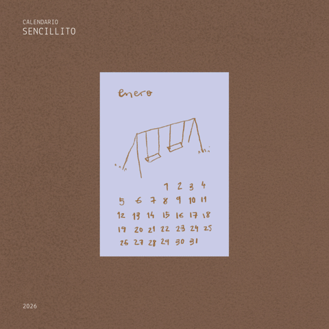 Calendario Mini 2026 Sencillito | La Sencilla