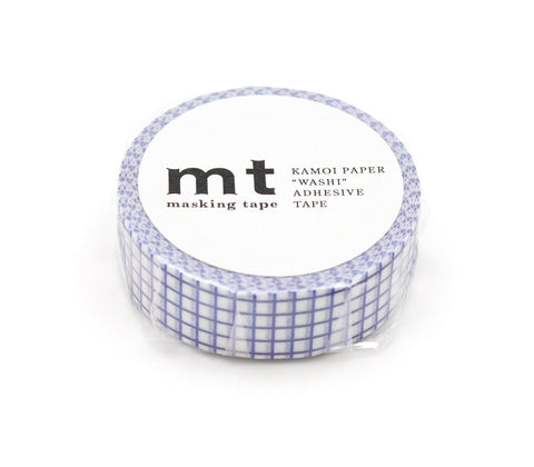 Washi Tape Cuadrícula Azul | Hougan Blueberry | MT Masking Tape