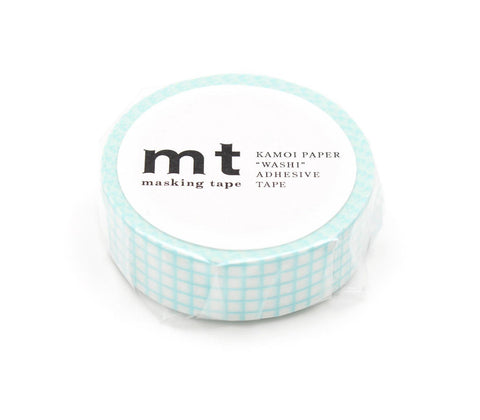 Washi Tape Cuadrícula Turquesa | Grid Mint Blue | MT Masking Tape