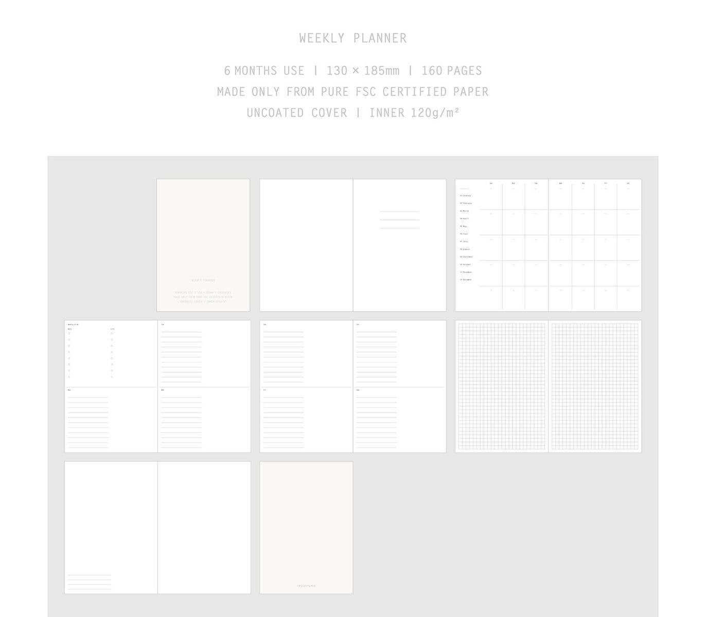 Free Planner Semanal | Planificador sin fecha | Essential Note Weekly Planner - Weekly Planner B6 (13 x 18.5cm) | Trolls Paper